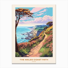 The Wales Coast Path Wales Hike Poster Canvas Print