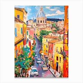 Rome Italy 3 Fauvist Painting Canvas Print