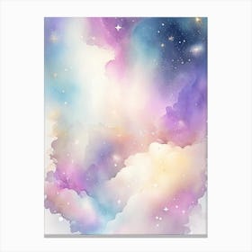 Galaxy Cluster Gouache Space Canvas Print