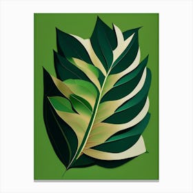 Laurel Leaf Vibrant Inspired Canvas Print