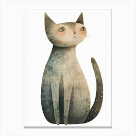 Nebelung Cat Clipart Illustration 1 Canvas Print