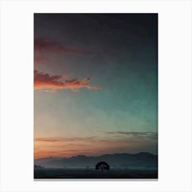 Sunset In The Savannah Canvas Print