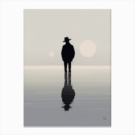 Man In Hat Print Canvas Print