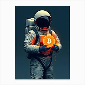 Bitcoin Astronaut 7 Canvas Print