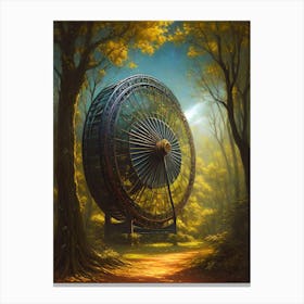 Wheel In The Woods Canvas Print