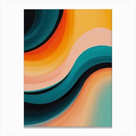 Glowing Abstract Geometric Painting (39) Canvas Print