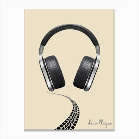 Casque musique Canvas Print