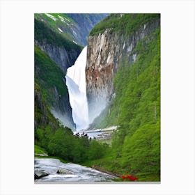 Kjosfossen, Norway Majestic, Beautiful & Classic (1) Canvas Print