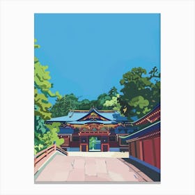 Nikko Toshogu Shrine 3 Colourful Illustration Canvas Print