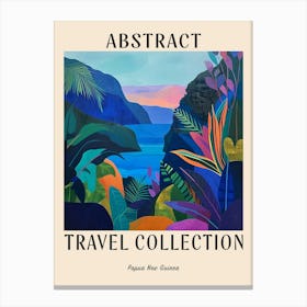 Abstract Travel Collection Poster Papua New Guinea 3 Canvas Print