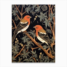 Art Nouveau Birds Poster American Goldfinch 3 Canvas Print