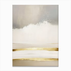 Beige Coastline Canvas Print