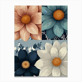 Four Flowers Canvas Print