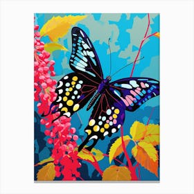 Pop Art Pipevine Swallowtail Butterfly 2 Canvas Print