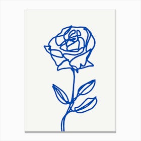 Rose Monoline Minimalist Canvas Print