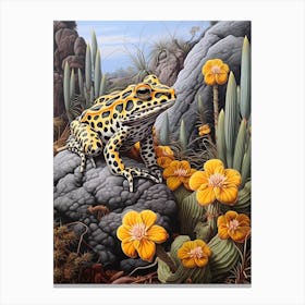 Pacman Frog Botanical 5 Canvas Print