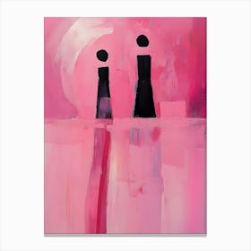 Two Women In Pink Canvas Print