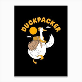 Duck Backpacker Canvas Print