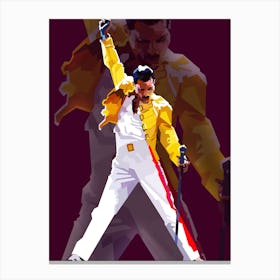 Freddie Mercury Queen Classic Rock Art Wpap Canvas Print
