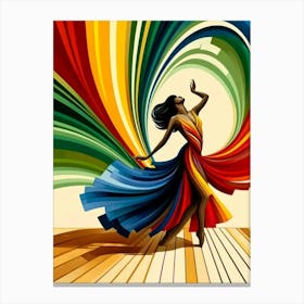 Colorful Dancer Canvas Print