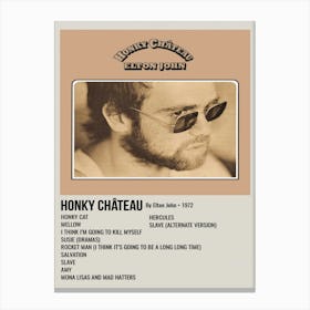 Honky Château By Elton John 1972 Poster Canvas Print