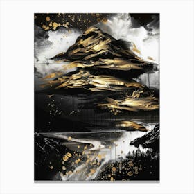 Gold And Black 120 Canvas Print