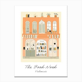 Valencia The Book Nook Pastel Colours 1 Poster Canvas Print