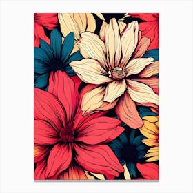 Seamless Floral Pattern 30 Canvas Print