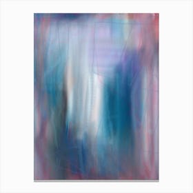 BREATHE - Sky Inspired Blue, Pink, Red, White, Purple Abstract Canvas Print