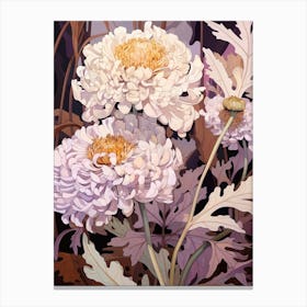 Scabiosa 1 Flower Painting Canvas Print