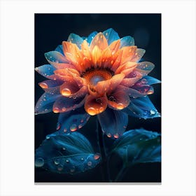 Flower In The Rain 3 Canvas Print