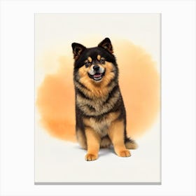 Finnish Lapphund Illustration dog Canvas Print