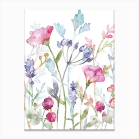 Watercolor Flowers 4 Canvas Print