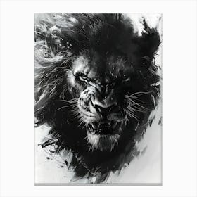 Lion Roaring 4 Canvas Print