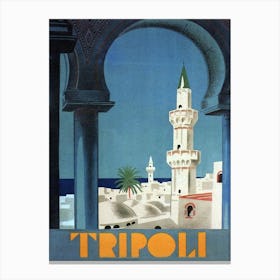 Tripoli, View On The Mosque, Lybia Canvas Print