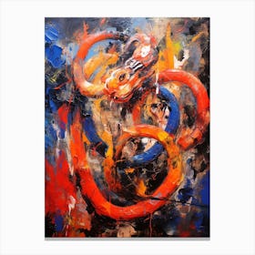 Snake Abstract Expressionism 2 Canvas Print