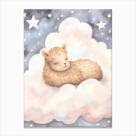 Sleeping Baby Alpaca 2 Canvas Print