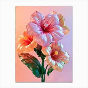 Dreamy Inflatable Flowers Hibiscus 5 Canvas Print