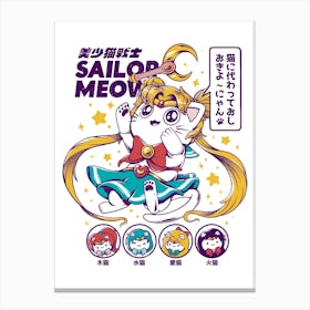 Sailor Meow Canvas Print
