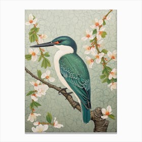 Ohara Koson Inspired Bird Painting Kingfisher 3 Canvas Print