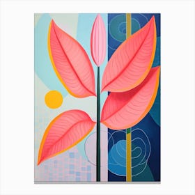 Heliconia 3 Hilma Af Klint Inspired Pastel Flower Painting Canvas Print