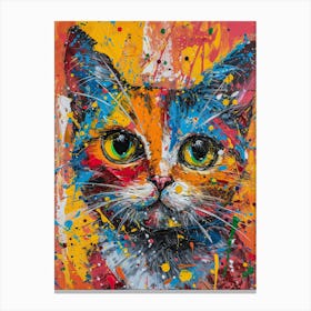 Splatter Cat 2 Canvas Print