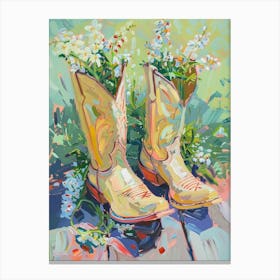 Cowboy Boots And Wildflowers Solomon S Seal 2 Canvas Print