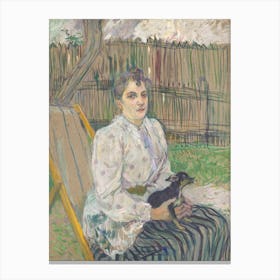 Lady With A Dog (1891), Henri de Toulouse-Lautrec Canvas Print