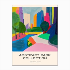 Abstract Park Collection Poster Central Park New York City 4 Canvas Print