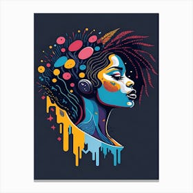 Colorful Woman Painting Canvas Print