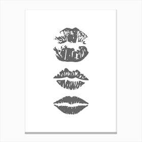 Kissing Lips Canvas Print