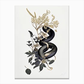 Texas Indigo Snake Gold And Black Canvas Print