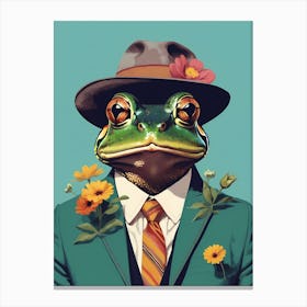 Frog In A Suit (18) Canvas Print