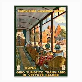 Roma Sightseeing From A Tram Canvas Print